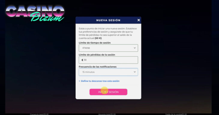 Establece los límites de tu sesión